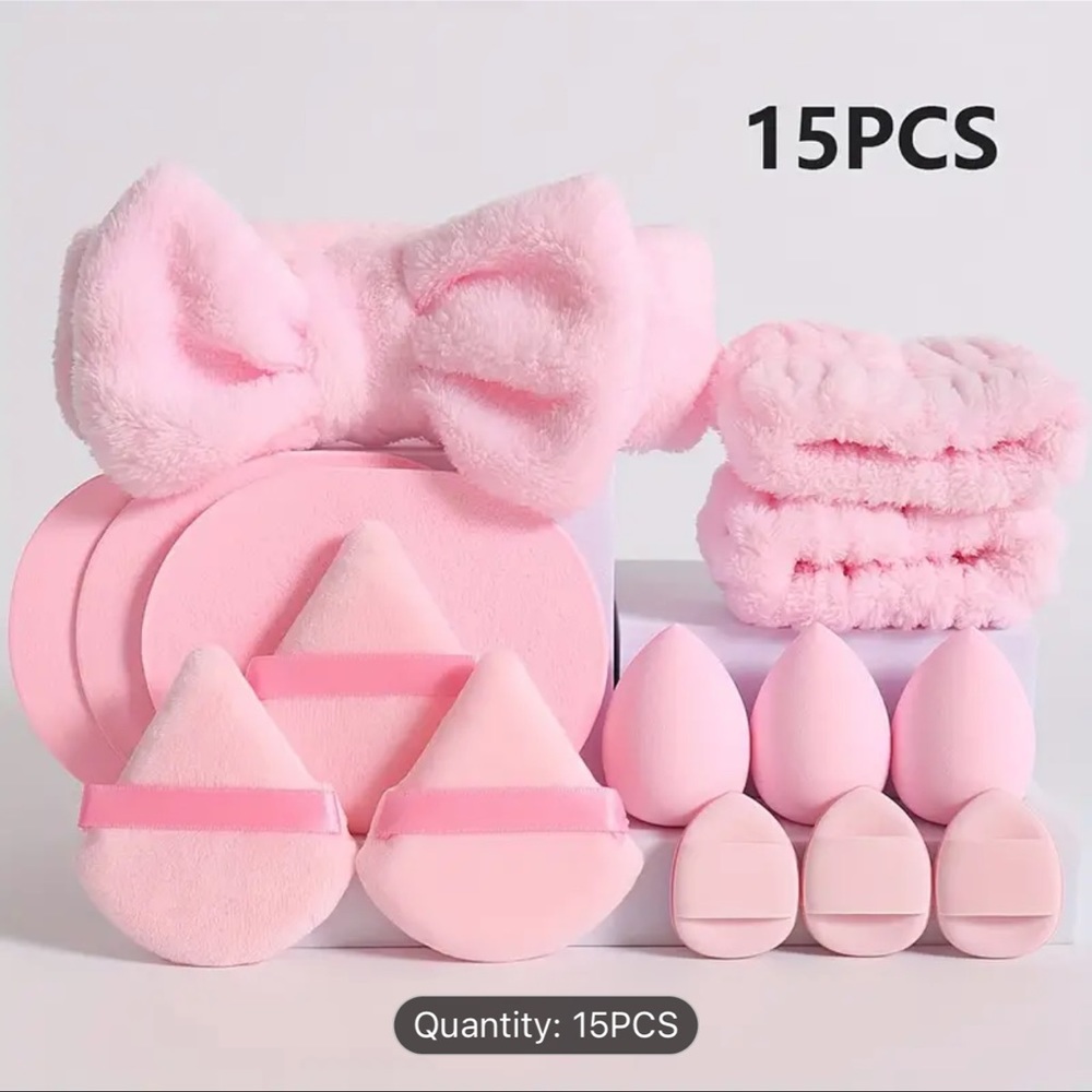 15 Pc makeup puff/blender set